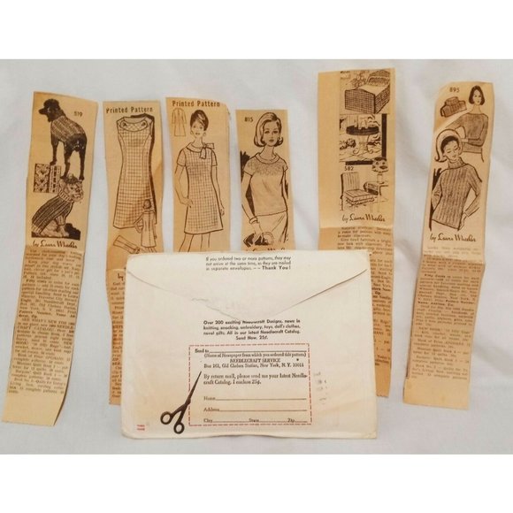 Lot 6 Newspaper Clippings Sewing Pattern Ads 1960s Laura Wheeler Marian Martin - Picture 6 of 7